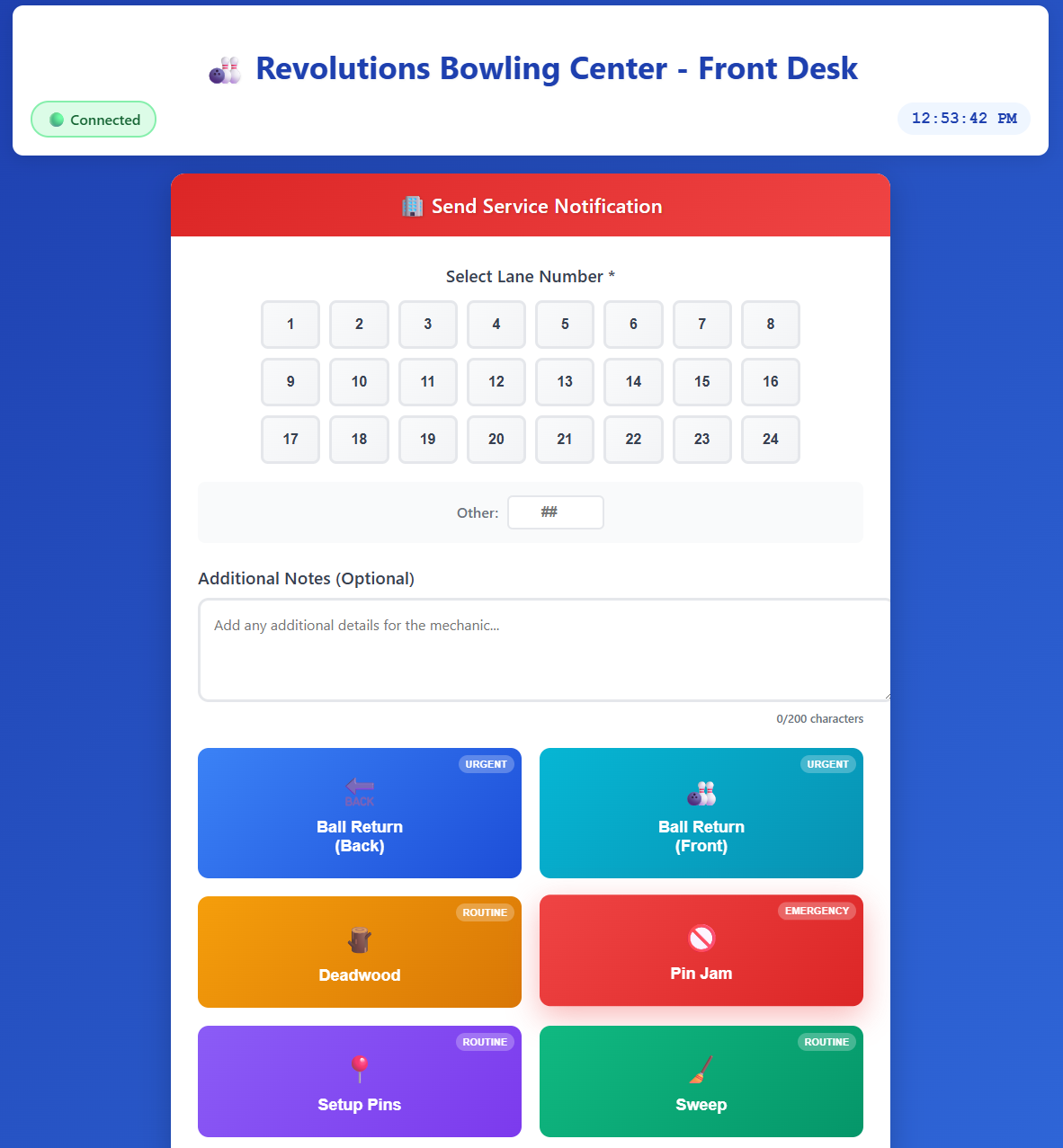 Front Desk Dashboard